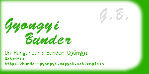 gyongyi bunder business card